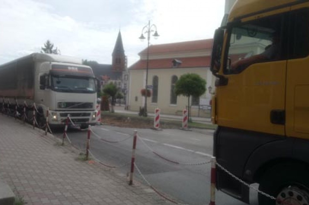 Korek i jeszcze większe utrudnienia na DK 55 w Sztumie!