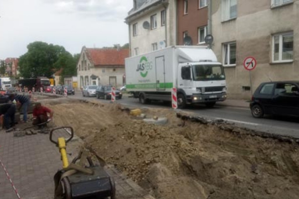 Korek i jeszcze większe utrudnienia na DK 55 w Sztumie!