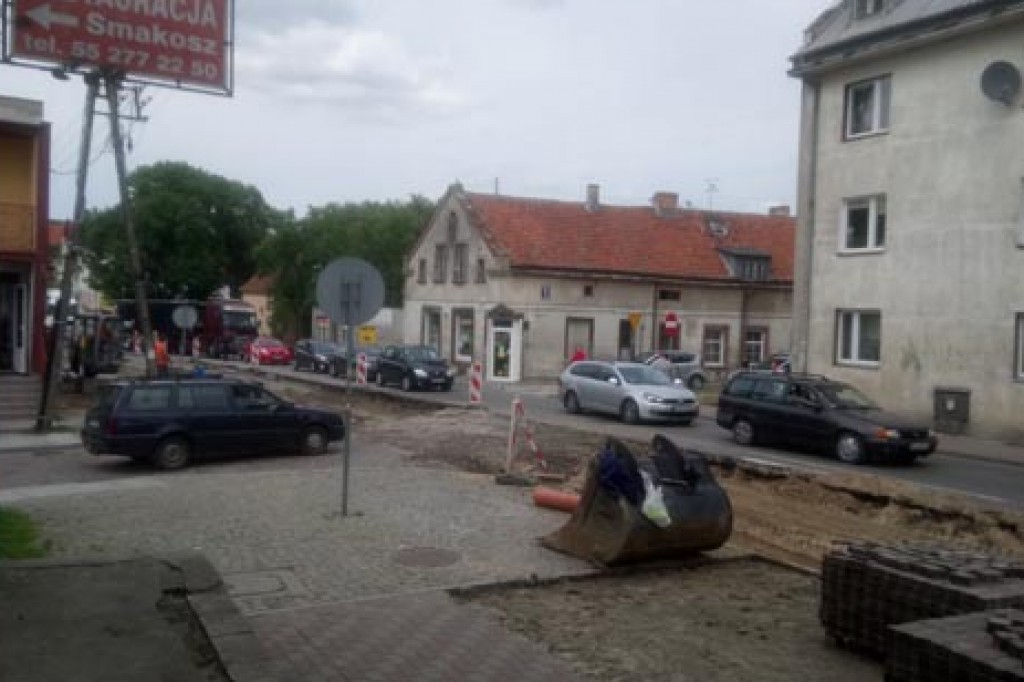 Korek i jeszcze większe utrudnienia na DK 55 w Sztumie!