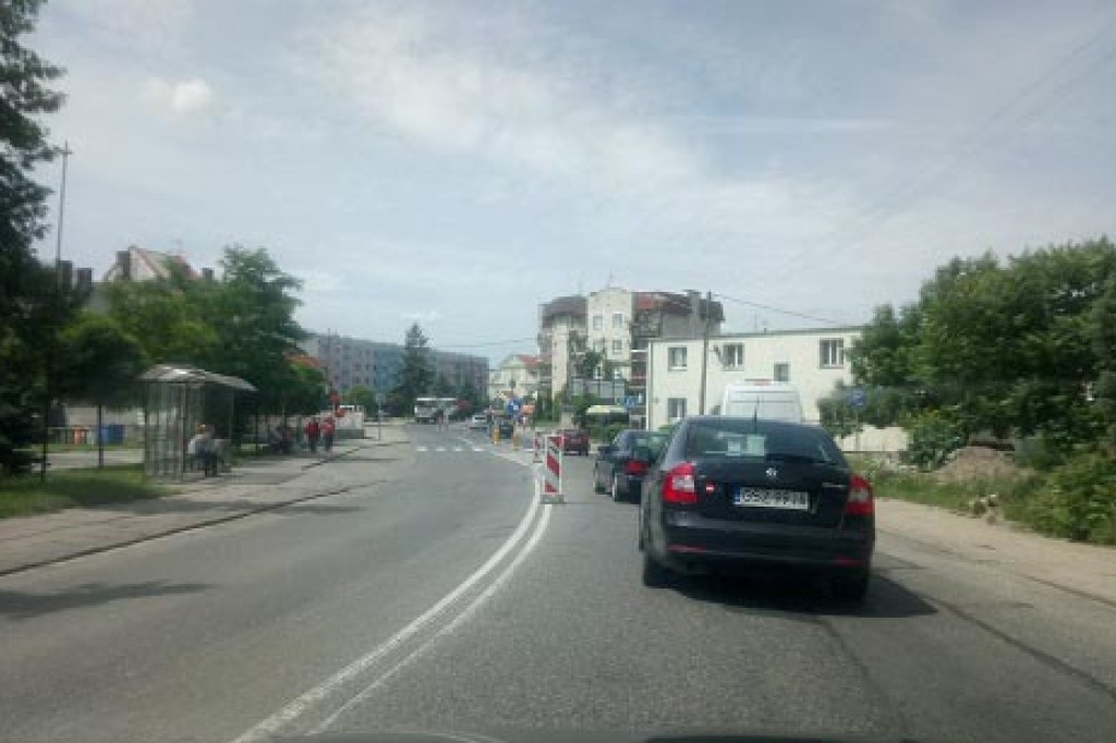 Korek i jeszcze większe utrudnienia na DK 55 w Sztumie!