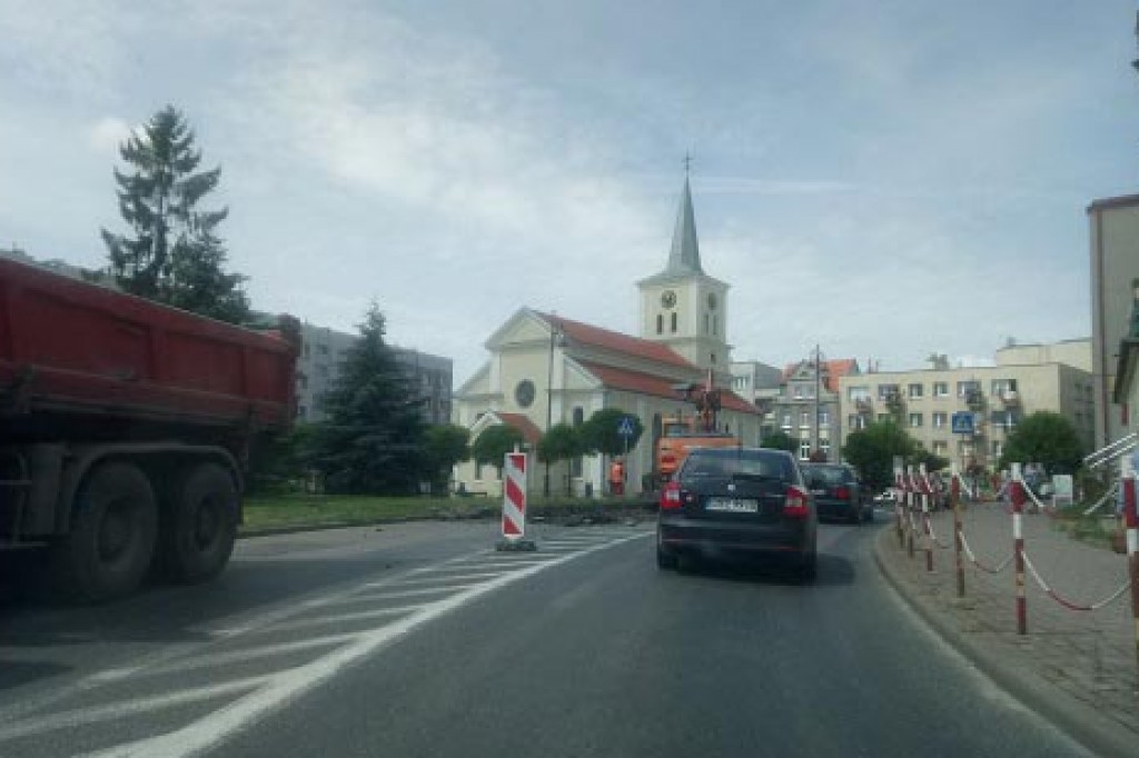 Korek i jeszcze większe utrudnienia na DK 55 w Sztumie!