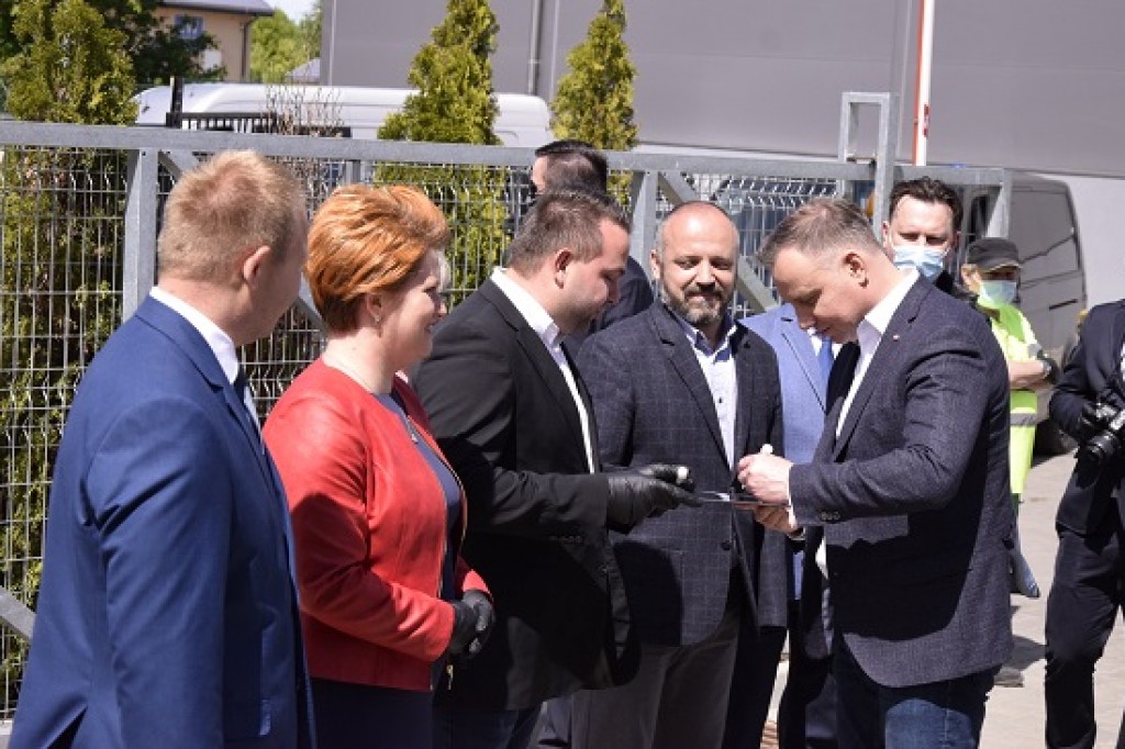 Prezydent Andrzej Duda z roboczą wizytą w Dzierzgoniu