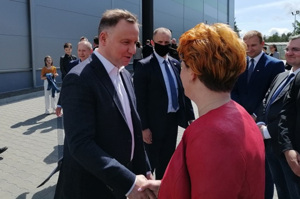 Prezydent Andrzej Duda z roboczą wizytą w Dzierzgoniu