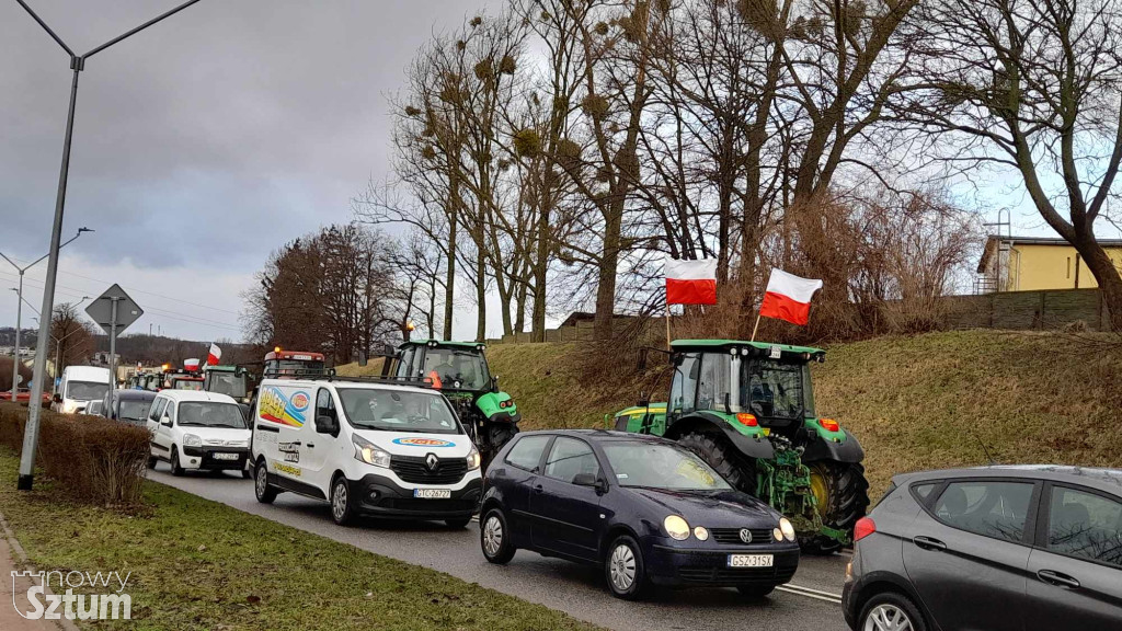 Sztum. Rolnicy protestowali przeciw działaniu KE