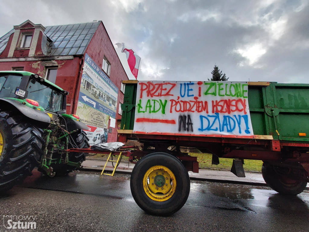 Sztum. Rolnicy protestowali przeciw działaniu KE