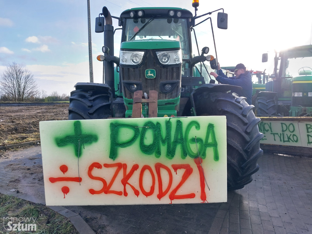 Sztum. Rolnicy protestowali przeciw działaniu KE