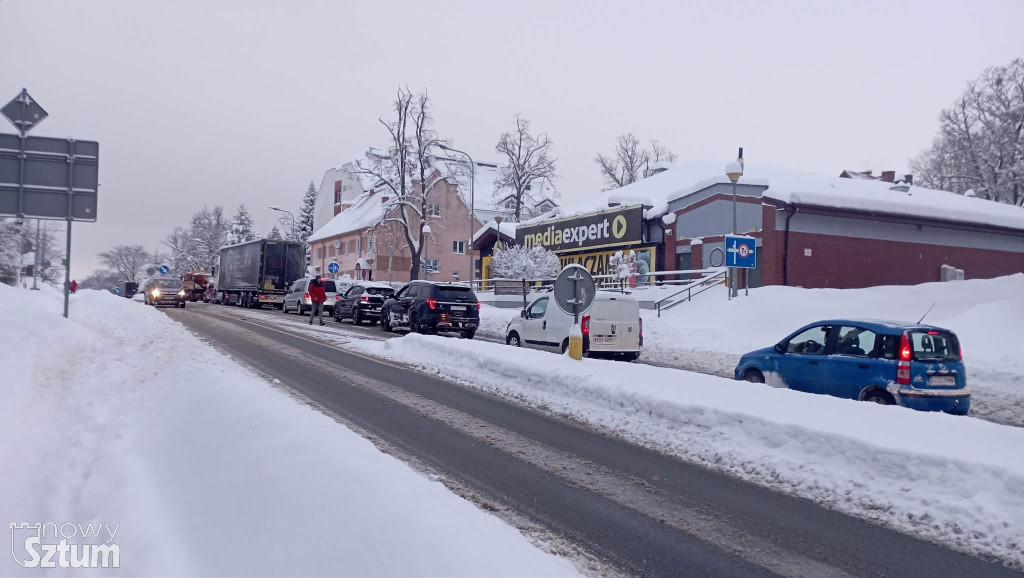 Sztum. Główna arteria miasta sparaliżowana