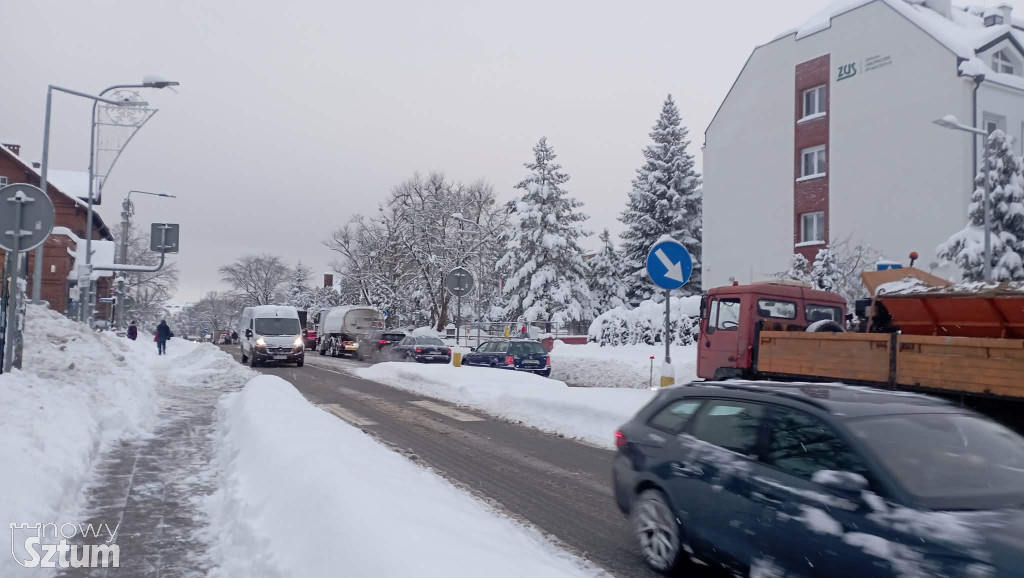 Sztum. Główna arteria miasta sparaliżowana