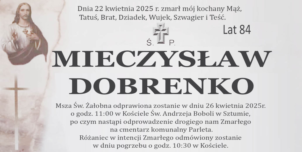 Sztum. Pogrzeb Mieczysława Dobrenko - zasłużonego dla sztumskiego sportu 