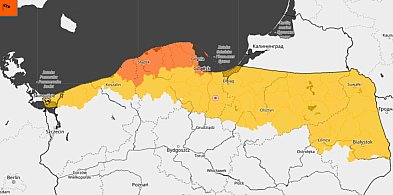 IMGW wydał ostrzeżenia I i II stopnia przed silnym wiatrem na północy kraju-9118