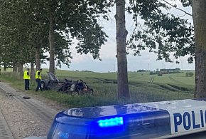 43-letni kierowca uderzył w drzewo i zginął na miejscu-11853