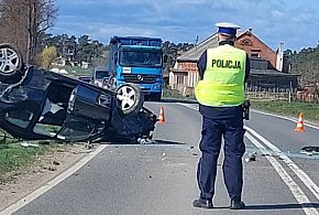 Nie chciał uderzyć w zwierzę, zjechał do rowu i dachował