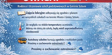 Sztum. Zajęcia szkolne odbędą się zgodnie z planem
