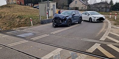 Sztum. Zderzenie osobówki z szynobysem.