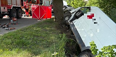 Kierujący busem zasłabł za kierownicą i uderzył w drzewo