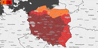 Ostrzeżenie IMGW II stopnia - wysokie temperatury i możliwe burze