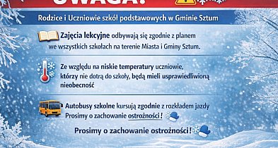 Sztum. Zajęcia szkolne odbędą się zgodnie z planem