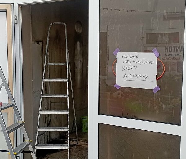 Sztum. Pożar w hali targowej