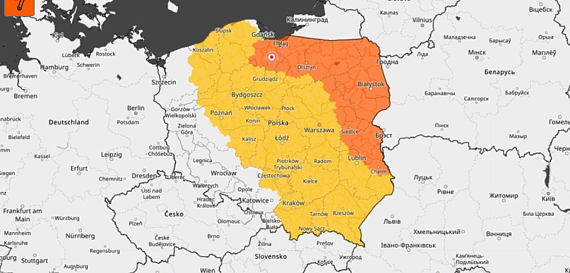 Ostrzeżenie meteorologiczne II stopnia - temperatura spadnie do -29°C