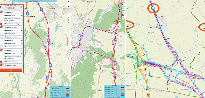 Nowa linia kolei dużych prędkości Gdańsk – CPK: wybrano dwa warianty przebiegu