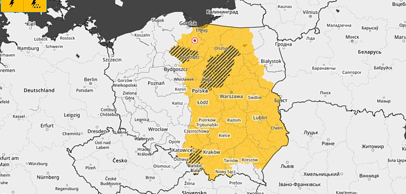 Ostrzeżenie przed burzami