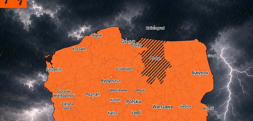 Ostrzeżenie IMGW przed burzami
