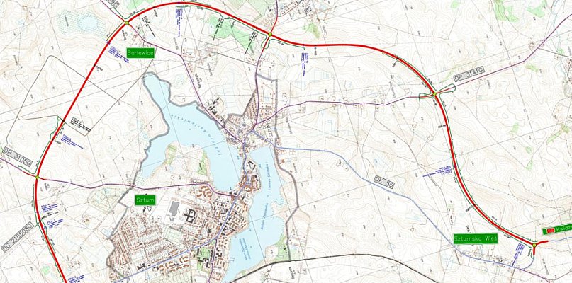 Sztum. GDDKiA złożyła wniosek o pozwolenie na budowę obwodnicy Sztumu - 13002