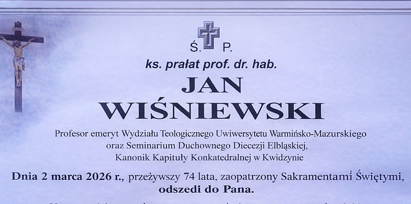 Sztum. Ostatnie pożegnanie ks. prof. Jana Wiśniewskiego
