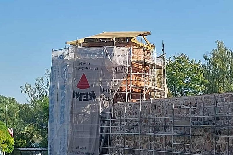 Sztum. Wieża zamkowa nabiera nowego wyglądu