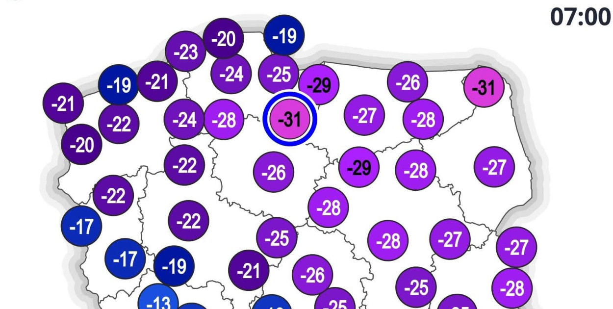 Kwidzyn ponownie został polskim biegunem zimna