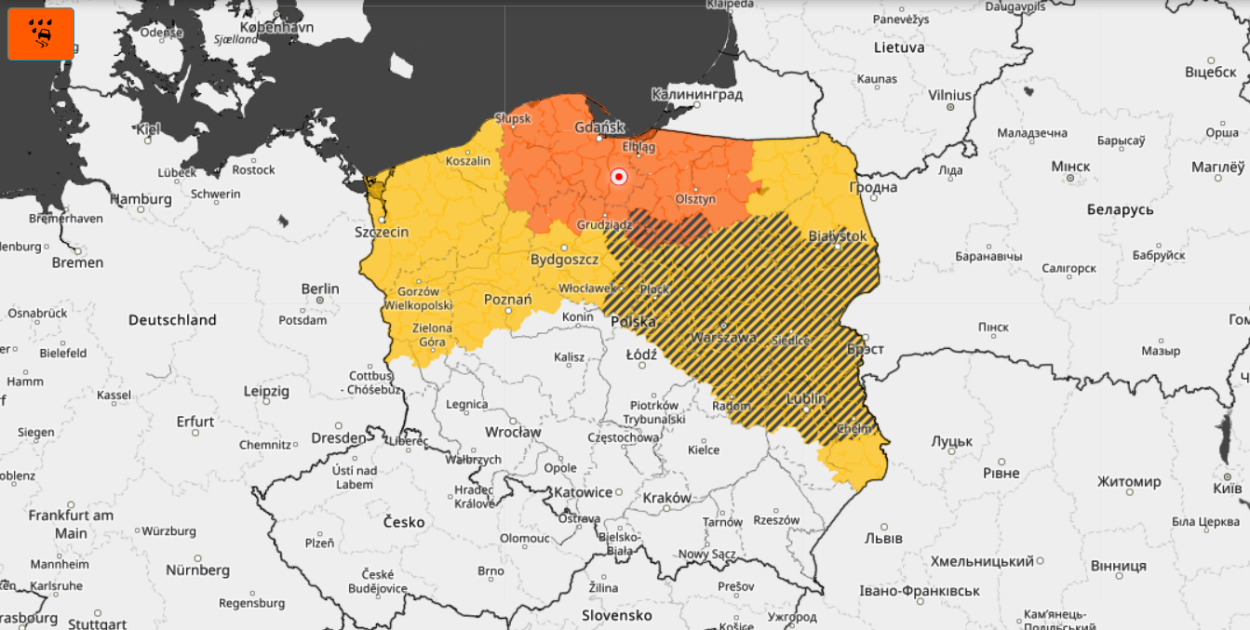 Ostrzeżenie meteorologiczne - opady śniegu i marznącego deszczu