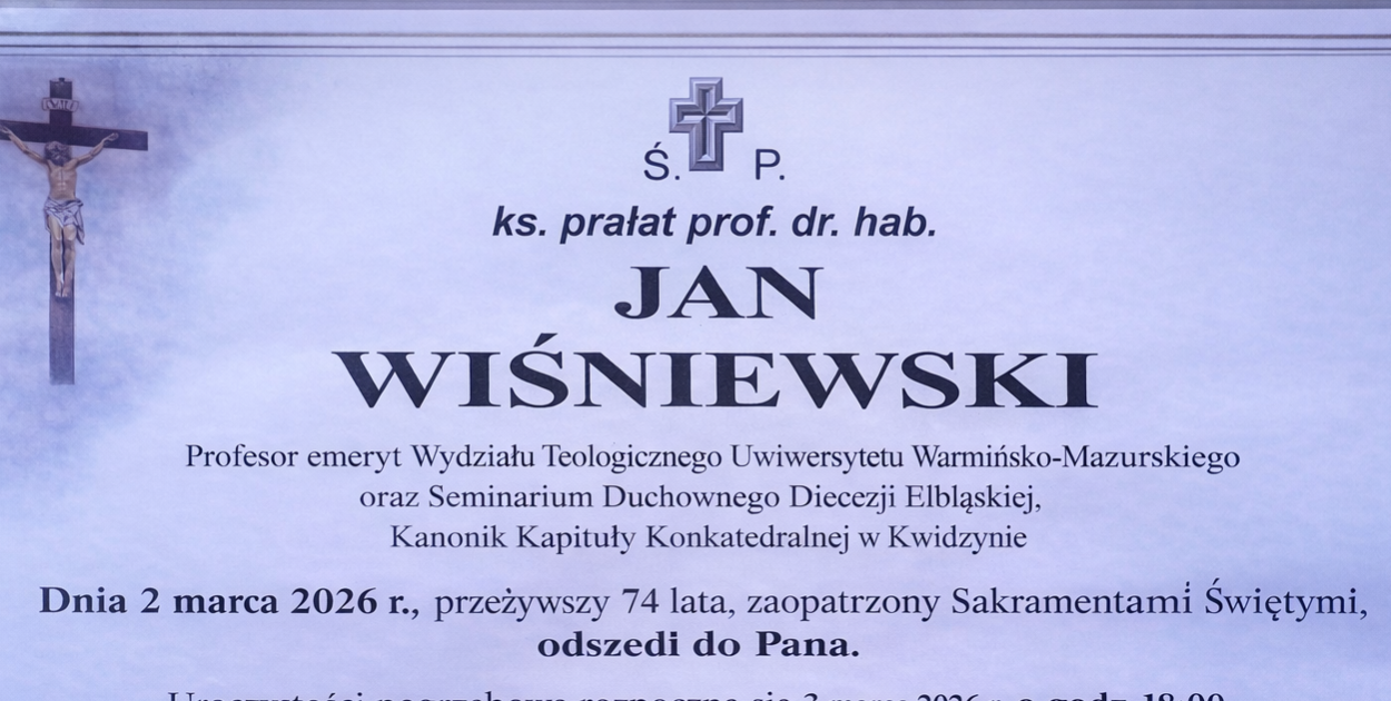 Sztum. Ostatnie pożegnanie ks. prof. Jana Wiśniewskiego