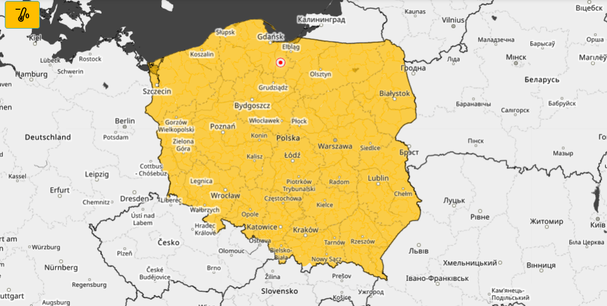 Ostrzeżenie IMGW - temperatura może spaść nawet do -7°C
